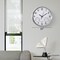 Clockswise Non-Ticking Quartz Wall Clock with Thermometer & Hygrometer - Battery Operated Aluminum Analog Clock for Temperature & Humidity Monitoring - Ideal for Home, Office or School, Silver
